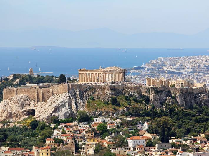 Athens Acropolis and Cityscape From Mount Lycabettus