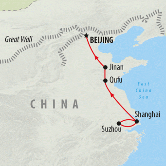 Backroads to Beijing - 8 days map