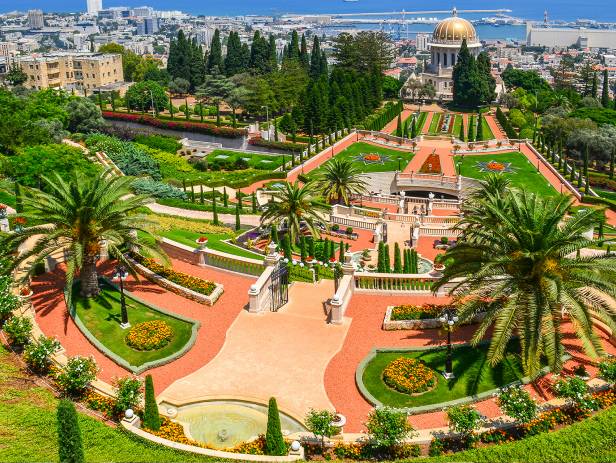 The famous golden Dome, sparkling in the sunset, along with the rest of the city of Jerusalem