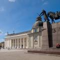 Vilnius skyline with hot air balloons