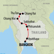 Bangkok to Chiang Rai - 8 days Map