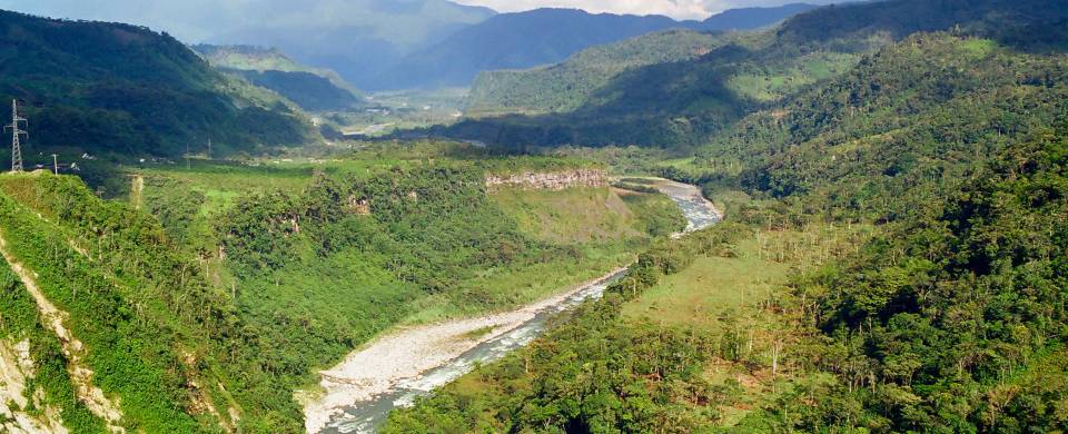 The stunning, green landscape that makes up Banos