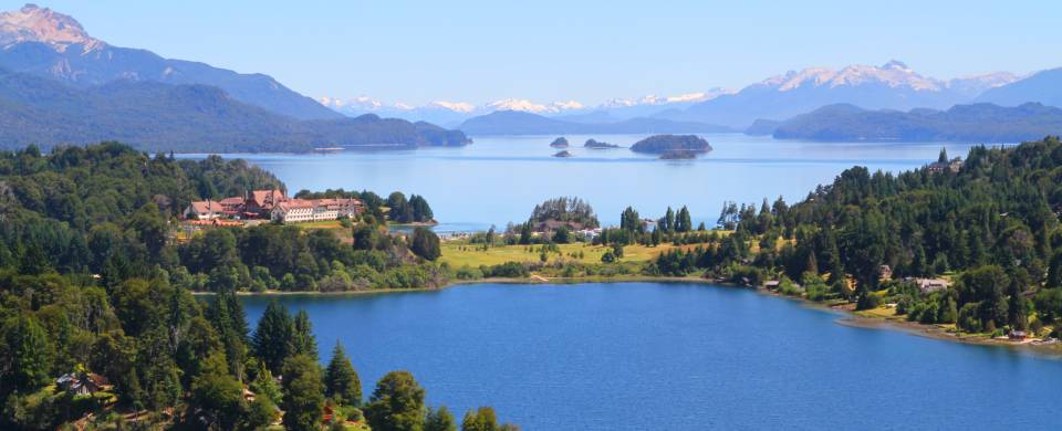 View of the lakes and wilderness of Bariloche