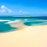 Turquoise waters and white sands of the Bazaruto Archipelago in Mozambique