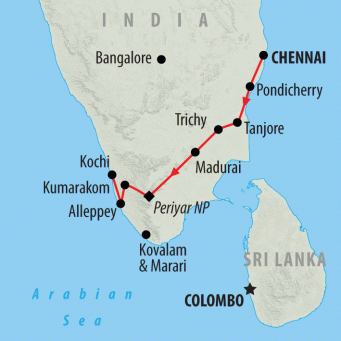 Beautiful South - 14 days map