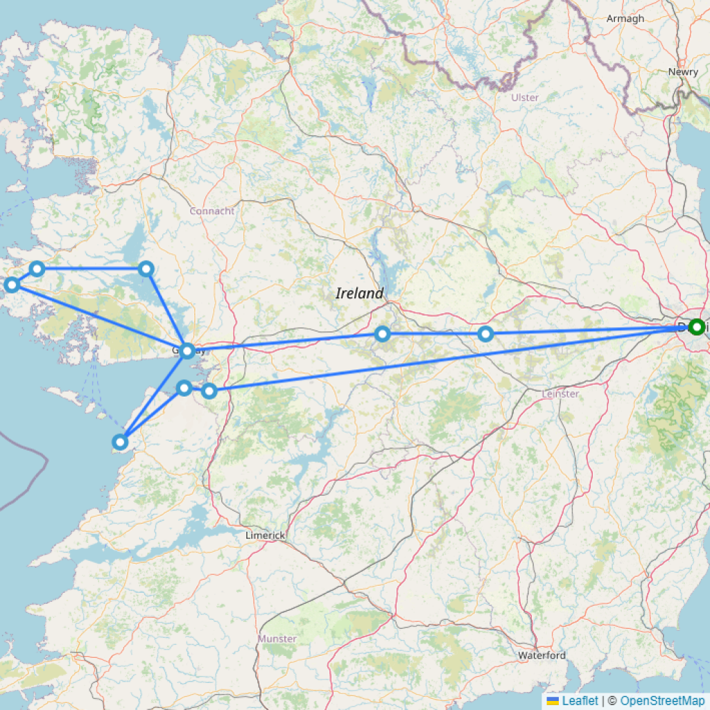 Best of West Ireland - 3 days map