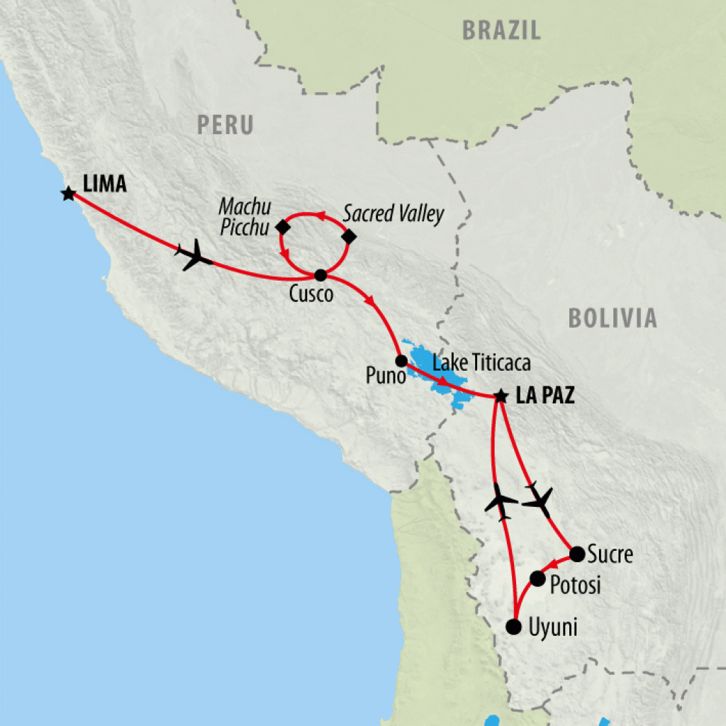 travel between bolivia and peru