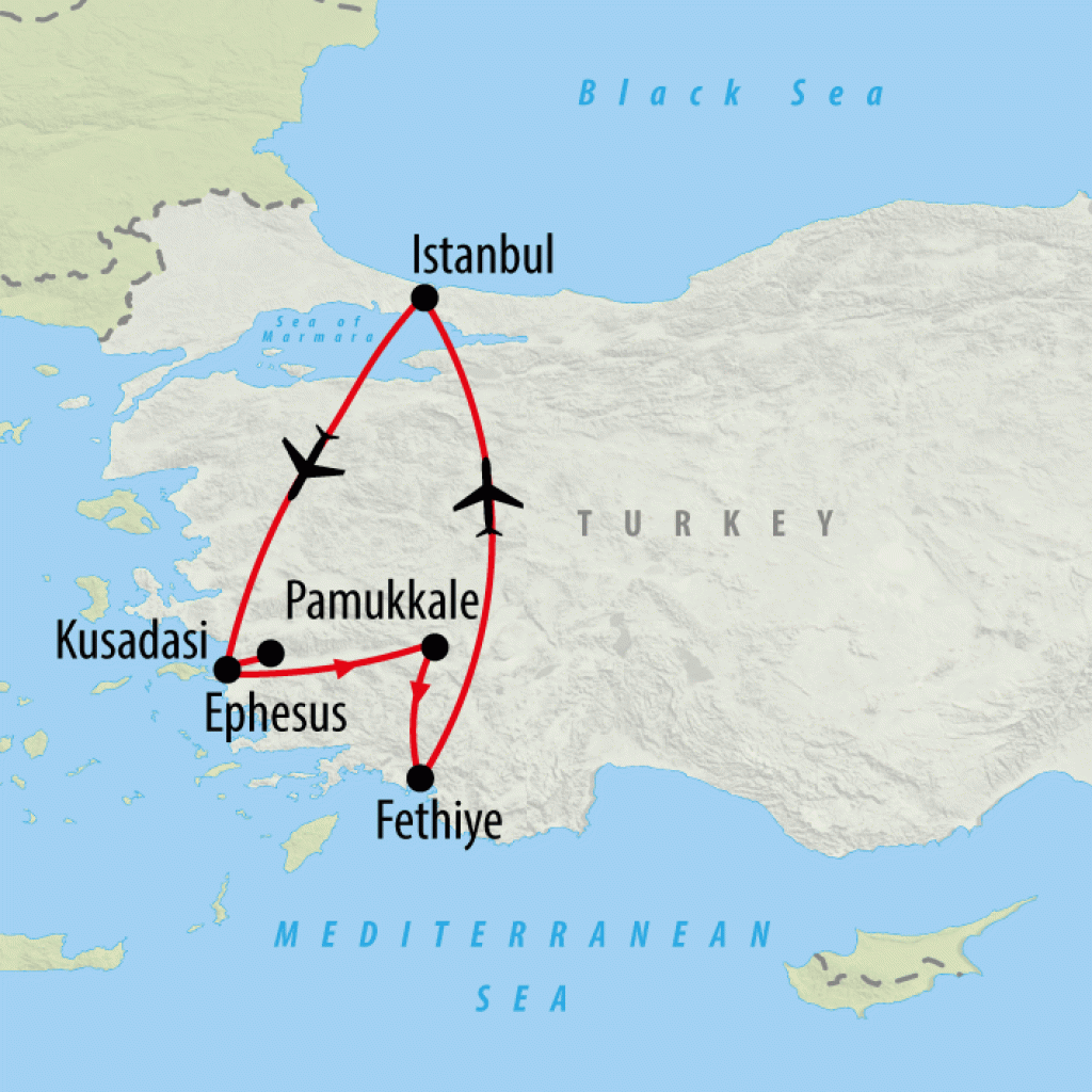 Best of West Turkey - 9 days map