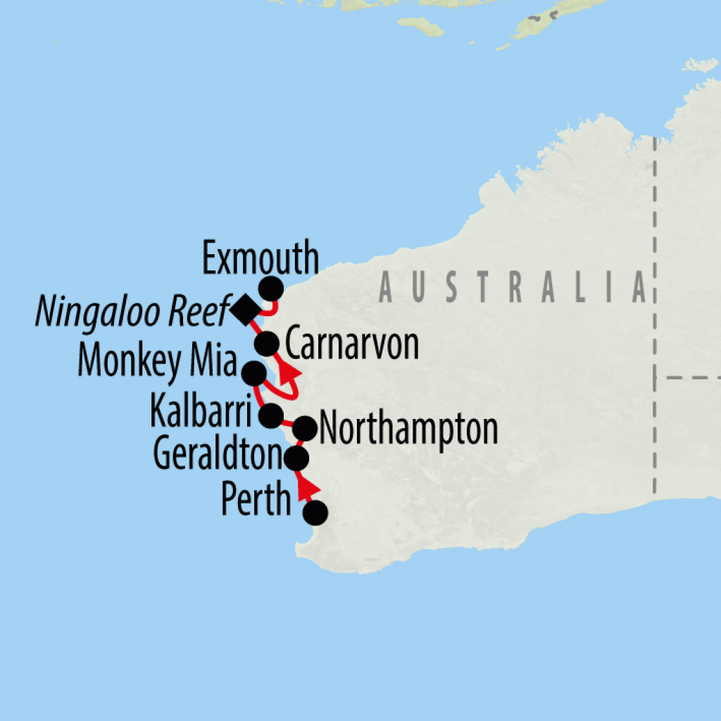 Best of Western Australia - 8 days map
