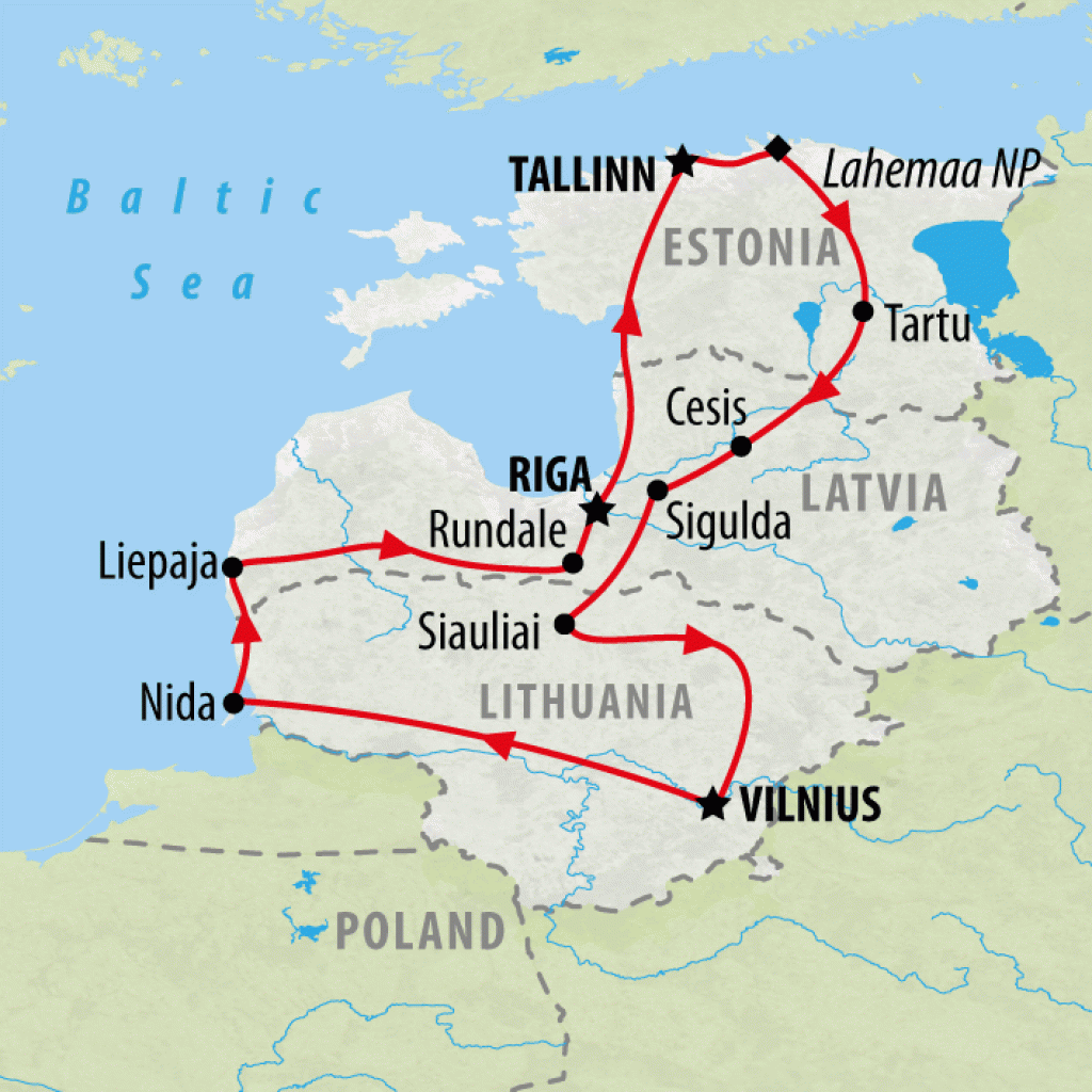 Best of the Baltics - 10 days map