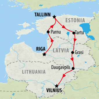 Best of the Baltics 2024 - 11 days map