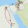 Budget Egypt & Totally Jordan - 14 days Map