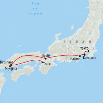 Essential Japan Explorer - 13 Days map