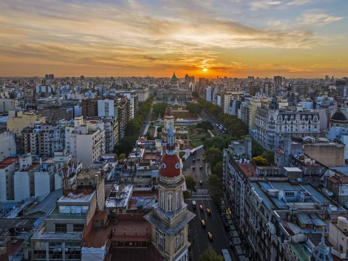 Buenos Aires at sunset