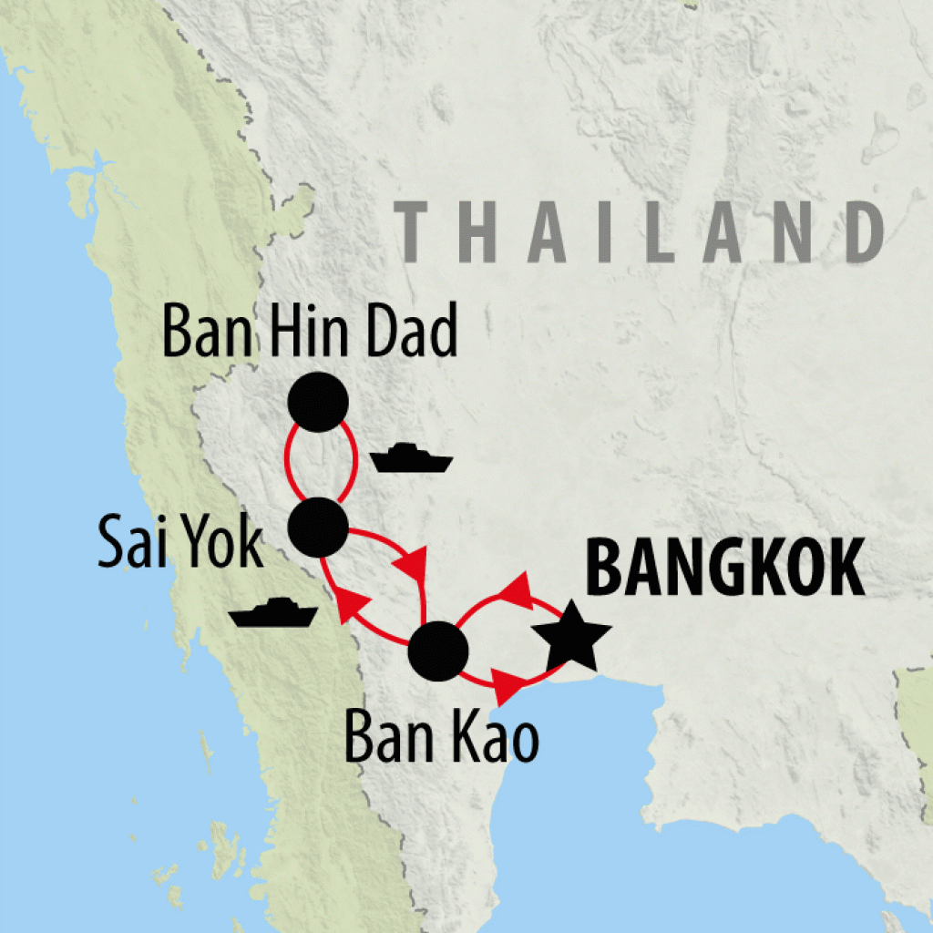 Cruise River Kwai - 9 days map