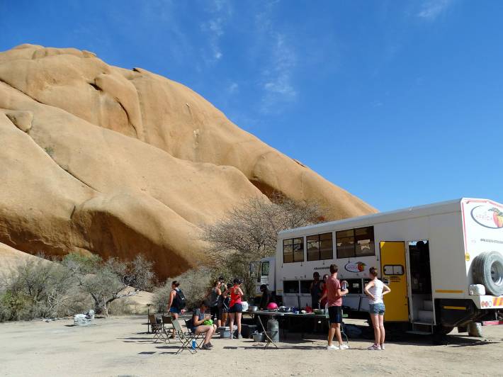 Camping at Spitzkoppe in Namibia - Africa - On The Go Tours