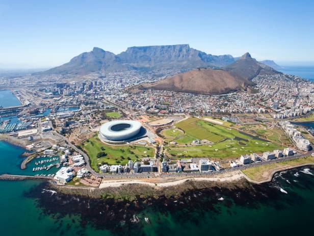 Aerial view of Cape Town 