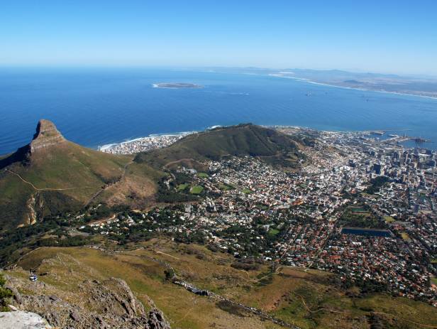 Aerial view of Cape Town 
