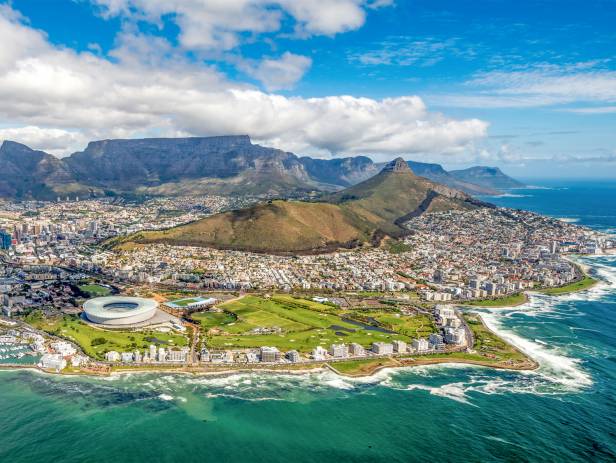 Aerial view of Cape Town 