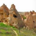 Hot air balloons floating over the stunning landscape of Cappadocia