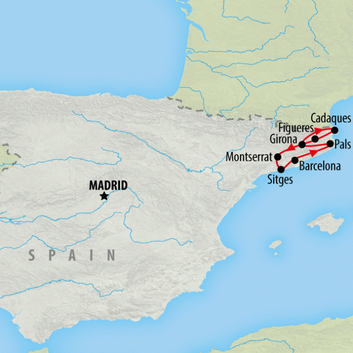 tourhub | On The Go Tours | Captivating Catalonia - 3 days | Tour Map