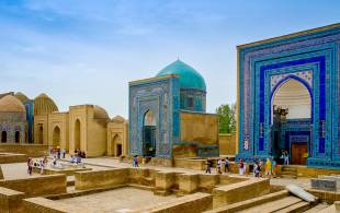 Central Silk Road Westbound main image - Shah -I-Zinda - Samarkand - Uzbeksitan - On The Go Tours