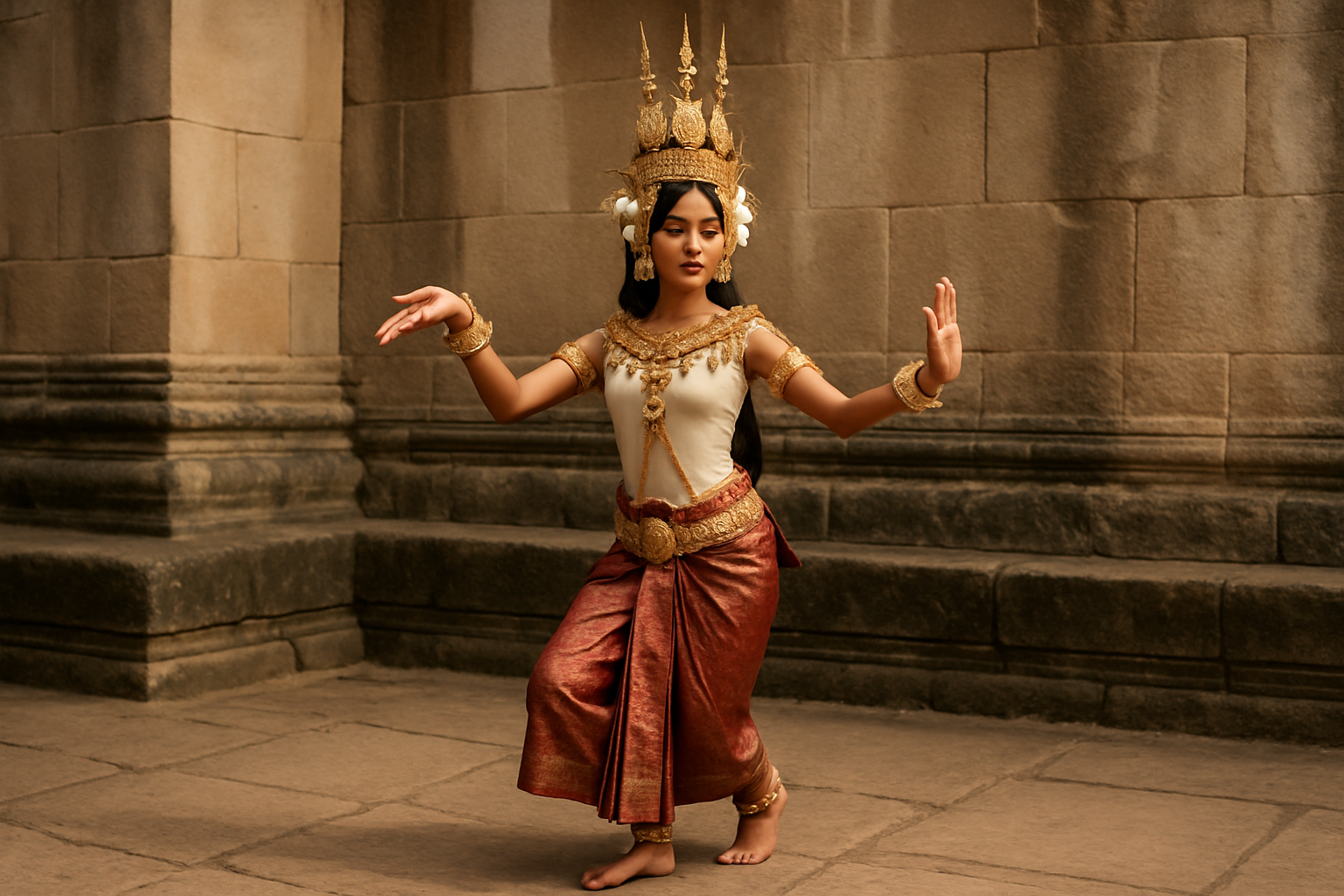 Cambodia aspara dancer - AI IMAGE