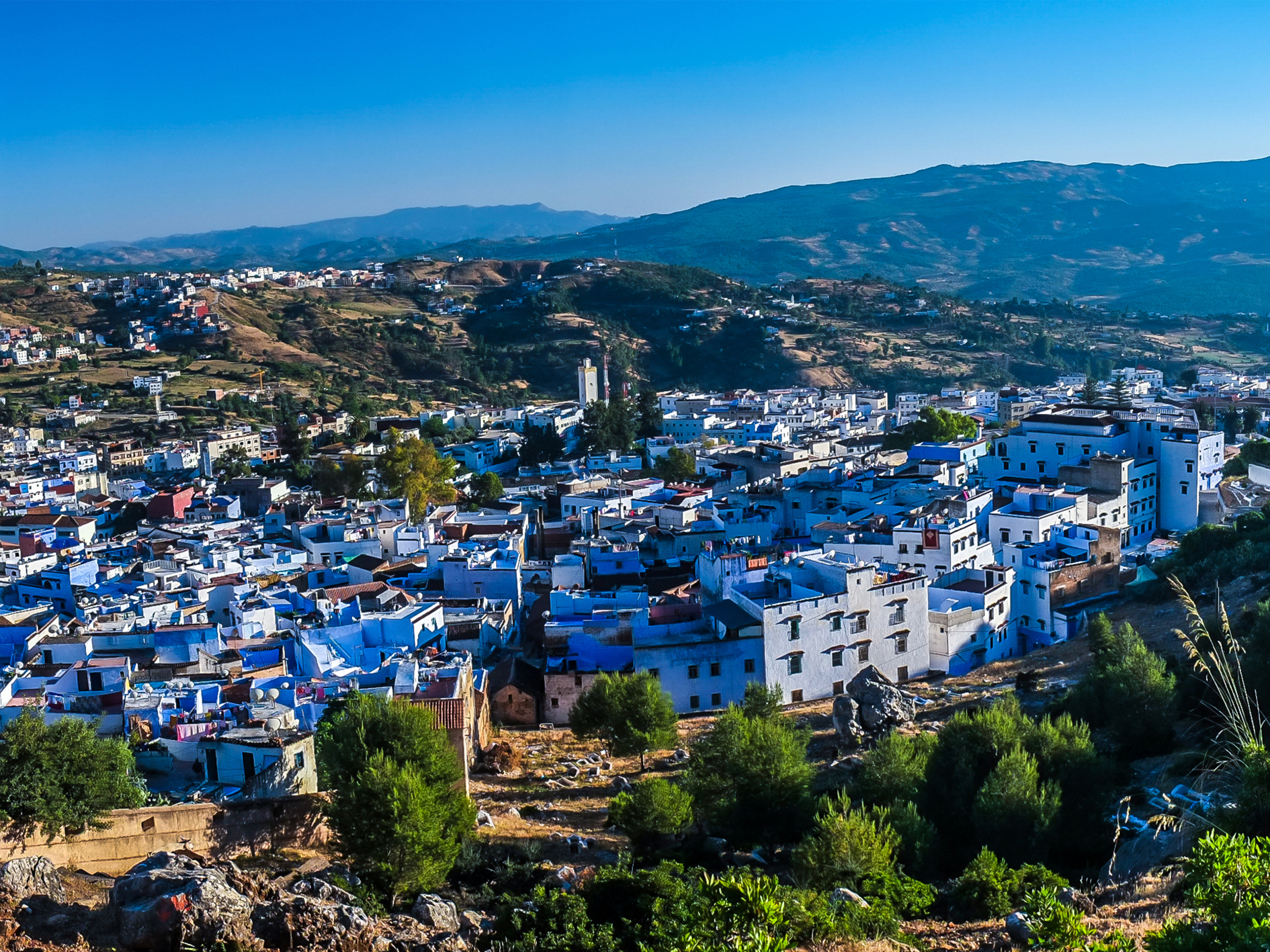 a view of chefchaouen city