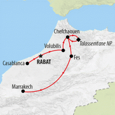 Imperial Morocco & The Blue City - 8 Days Map