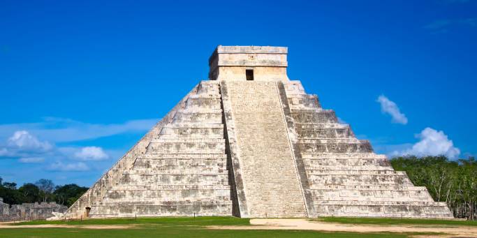 The incredible main temple of the Chichen Itza site called El Castillo