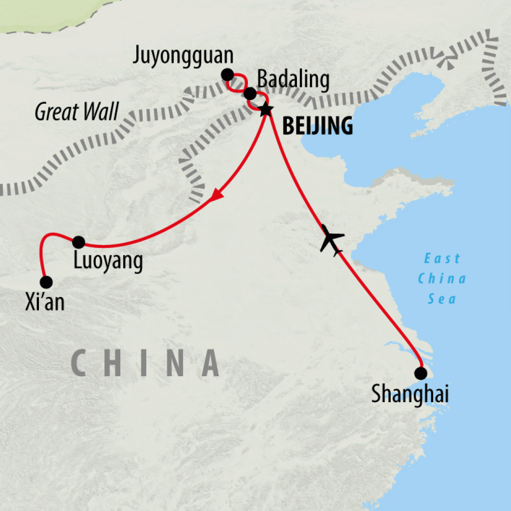 Shanghai, Beijing & Beyond - 9 days map