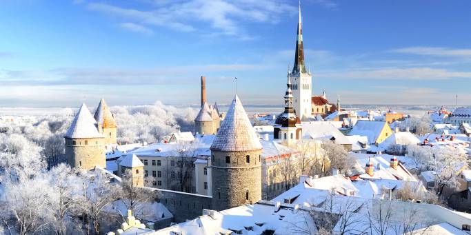 Tallinn Skyline in Winter | Tallinn | Estonia