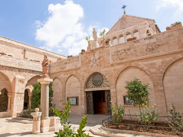 The famous golden Dome, sparkling in the sunset, along with the rest of the city of Jerusalem