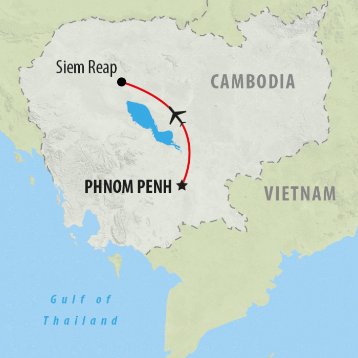tourhub | On The Go Tours | Classic Cambodia - 6 days | Tour Map