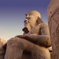 Ancient ruins standing majestically against the sky in Aswan