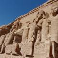 Ancient ruins standing majestically against the sky in Aswan