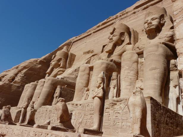 Ancient ruins standing majestically against the sky in Aswan