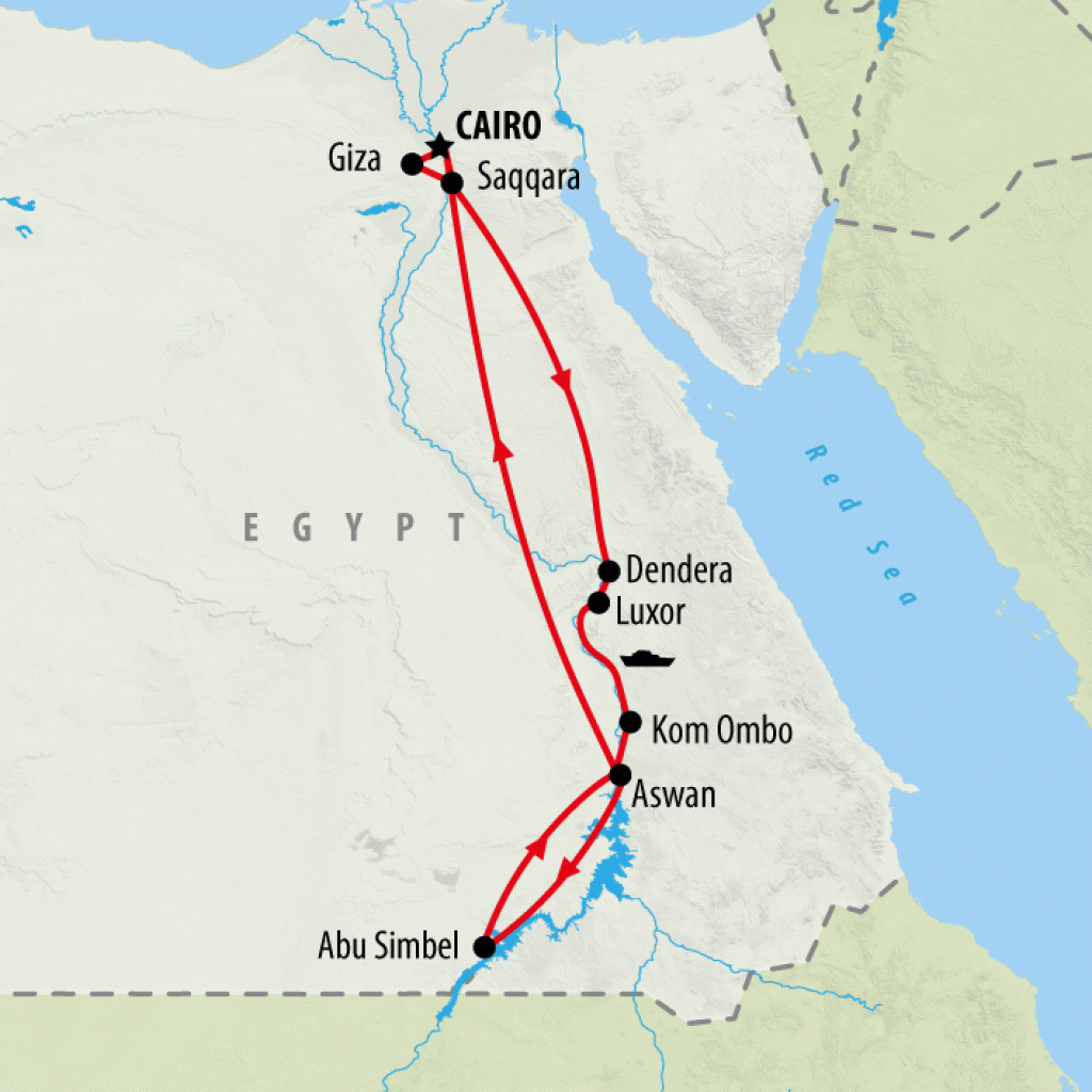 Classical Egypt Sun Festival Feb 2024 - 11 days map