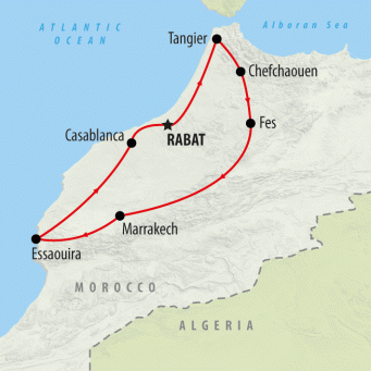 Classical Morocco - 14 days map