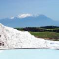 The salt encrusted pools at Pamukkale