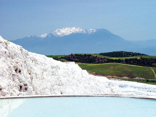 Coastline and sparkling blue water of Ayvalik