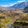 Man standing at the edge of a cliff in the Colca Canyon