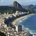 The sweeping bay of Ipanema beach in Rio de Janeiro