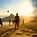 The sweeping bay of Ipanema beach in Rio de Janeiro