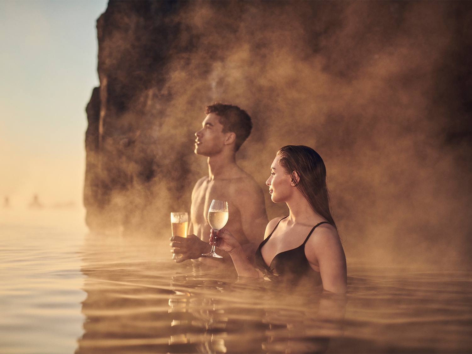 Couple in the Sky Lagoon