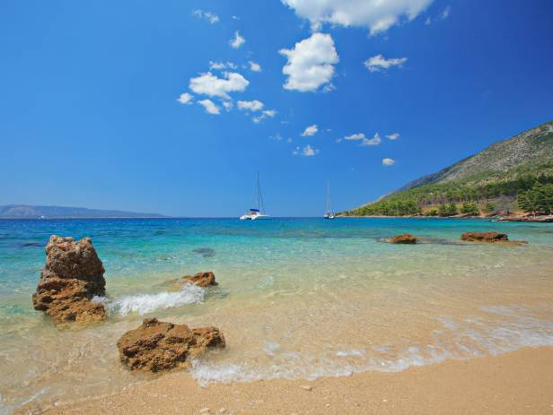 The famous beach of Bol on Brac island in Croatia