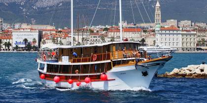 Croatia sail boat leaving the harbour