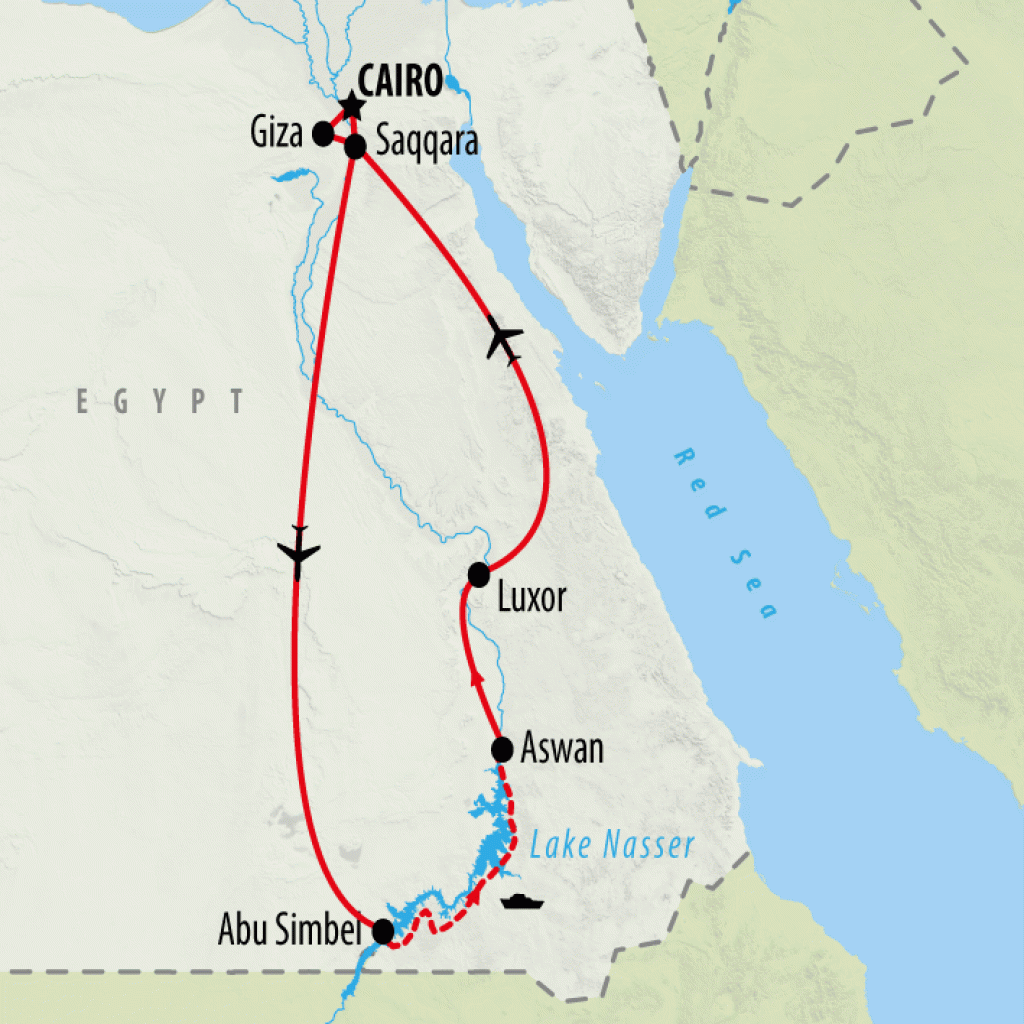 Cruise Lake Nasser - 11 days map