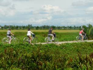 Cyling through the Vietnamese countryside - Vietnam Tours - On The Go Tours
