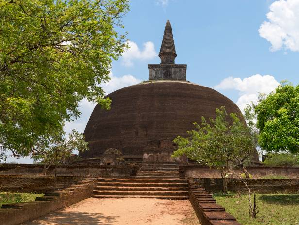 A stupa in one of the Dambulla caves